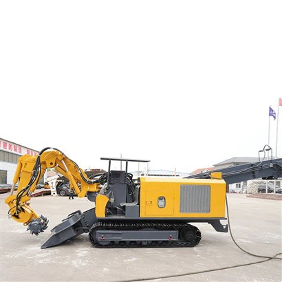 เครื่องกัดสำหรับเหมืองถ่านหินติดตั้งด้วยคัปเปิลด่วน และถังและหัวกัดสามารถเปลี่ยนแทนกันได้ระหว่างการขุดอุโมงค์หิน